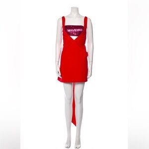 STAUD Irie Red Mini Dress
